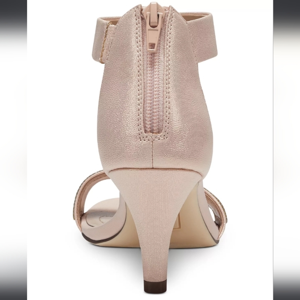 Style & Co Phyllis Two-piece Evening Sandals Blush Silver 7 - Picture 3 of 8